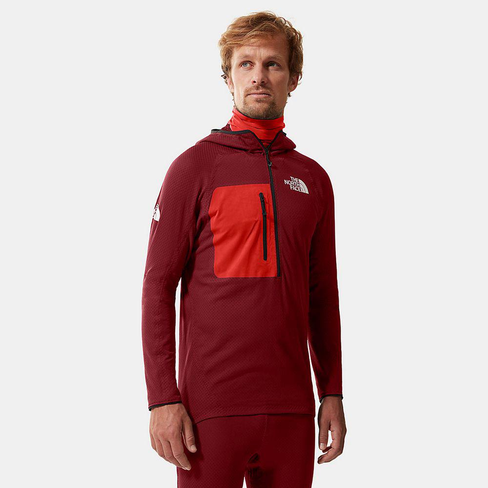 The North Face Amk L2 ½ Zip Futurefleece Ανδρικα Πουλόβερ - Κοκκινα (VGDM95167)